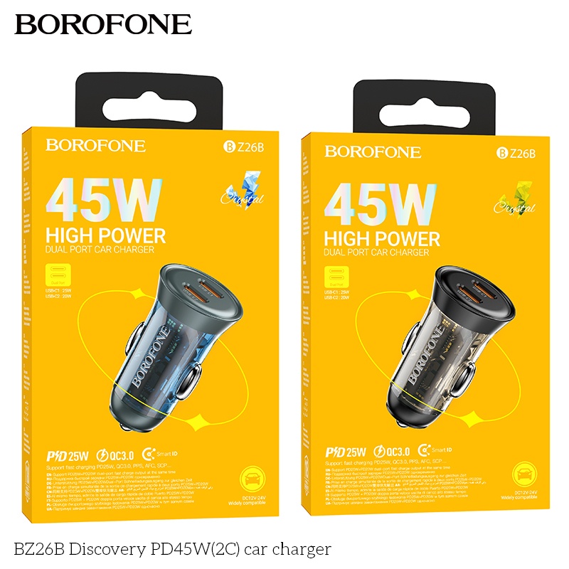 Tẩu sạc Ô tô 45W Borofone BZ26B