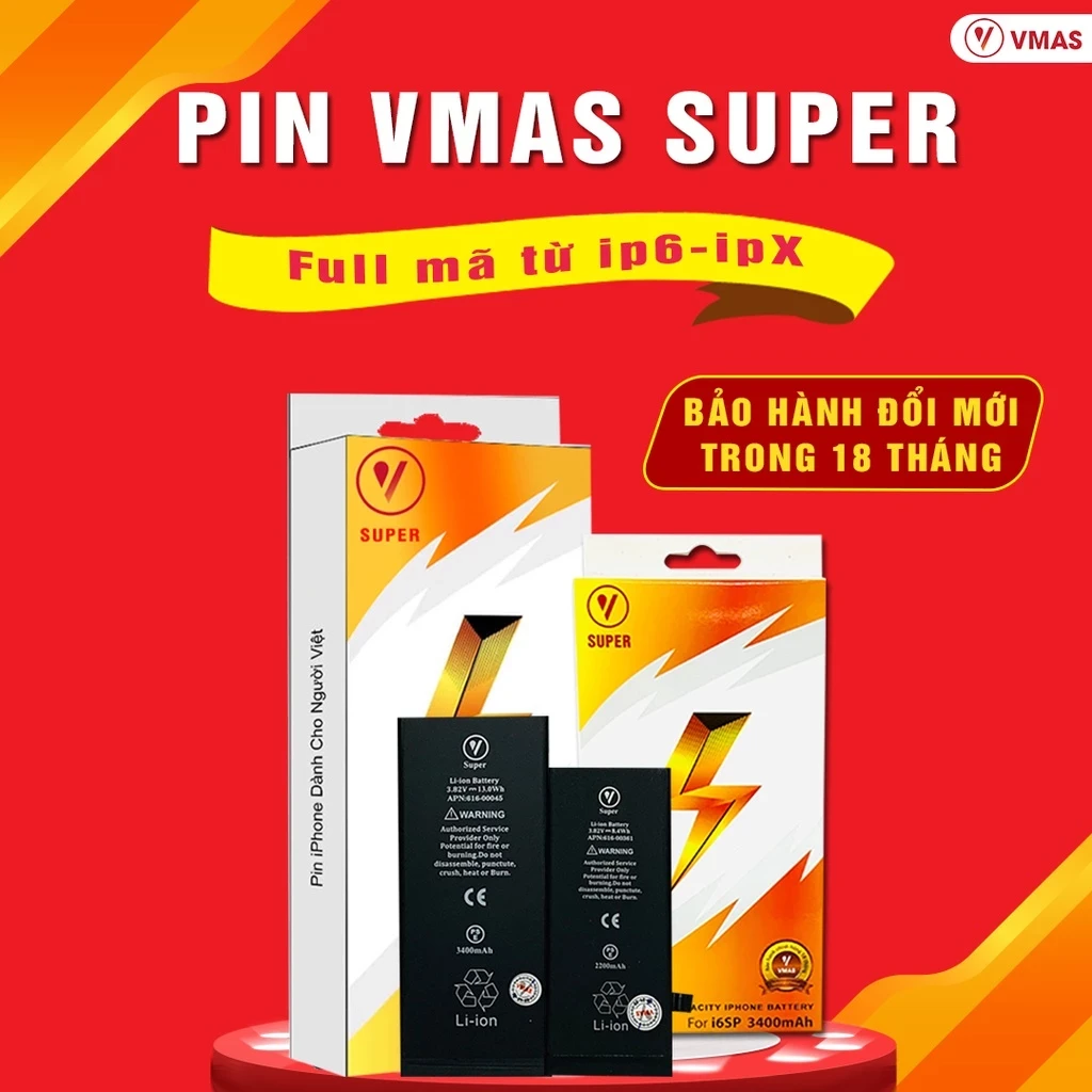 Pin iPhone hãng VMAS dung lượng CAO