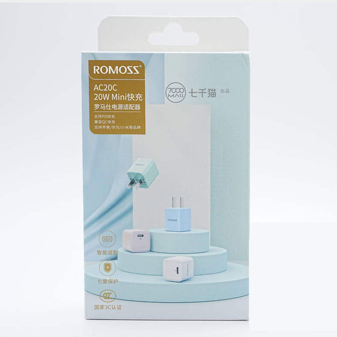 Củ sạc nhanh Romoss 20w AC20C công nghệ GaN