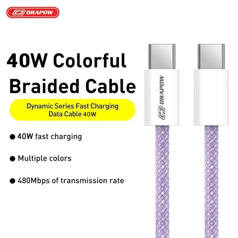 Cáp dây dù sạc nhanh 20W ( C - C ) Drapow CZ07
