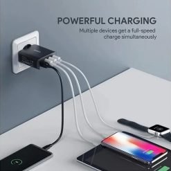 Củ sạc Aukey PA-T18 (4 cổng USB A) công suất 42W Max