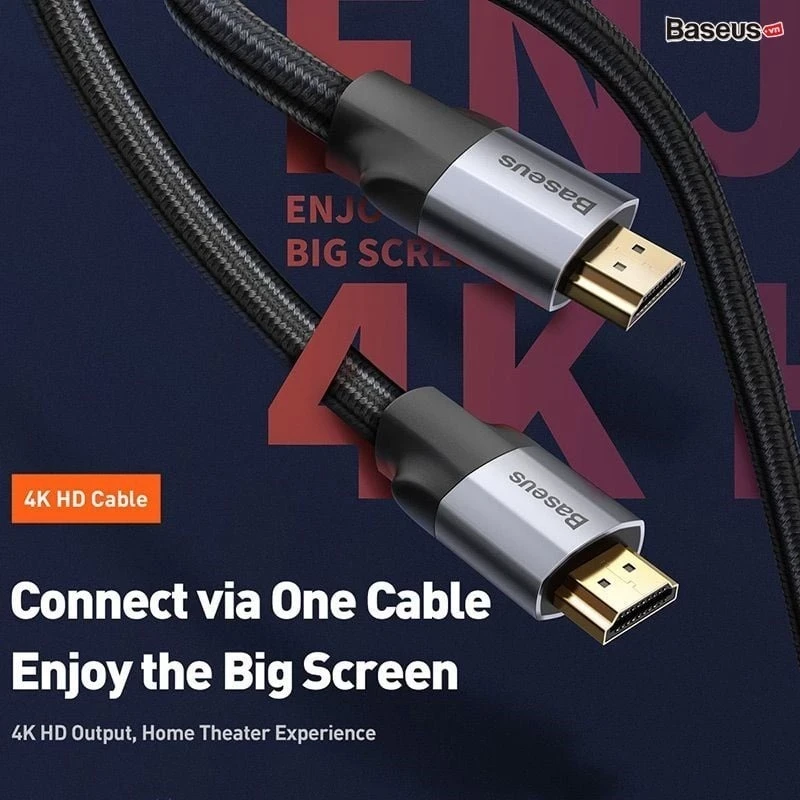 Cáp HDMI to HDMI Baseus 4K dài 3M