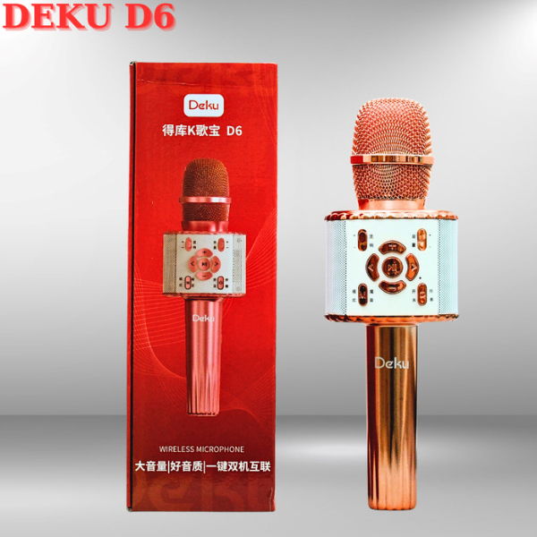 Mic hát Karaoke kèm Loa hãng DEKU D6 