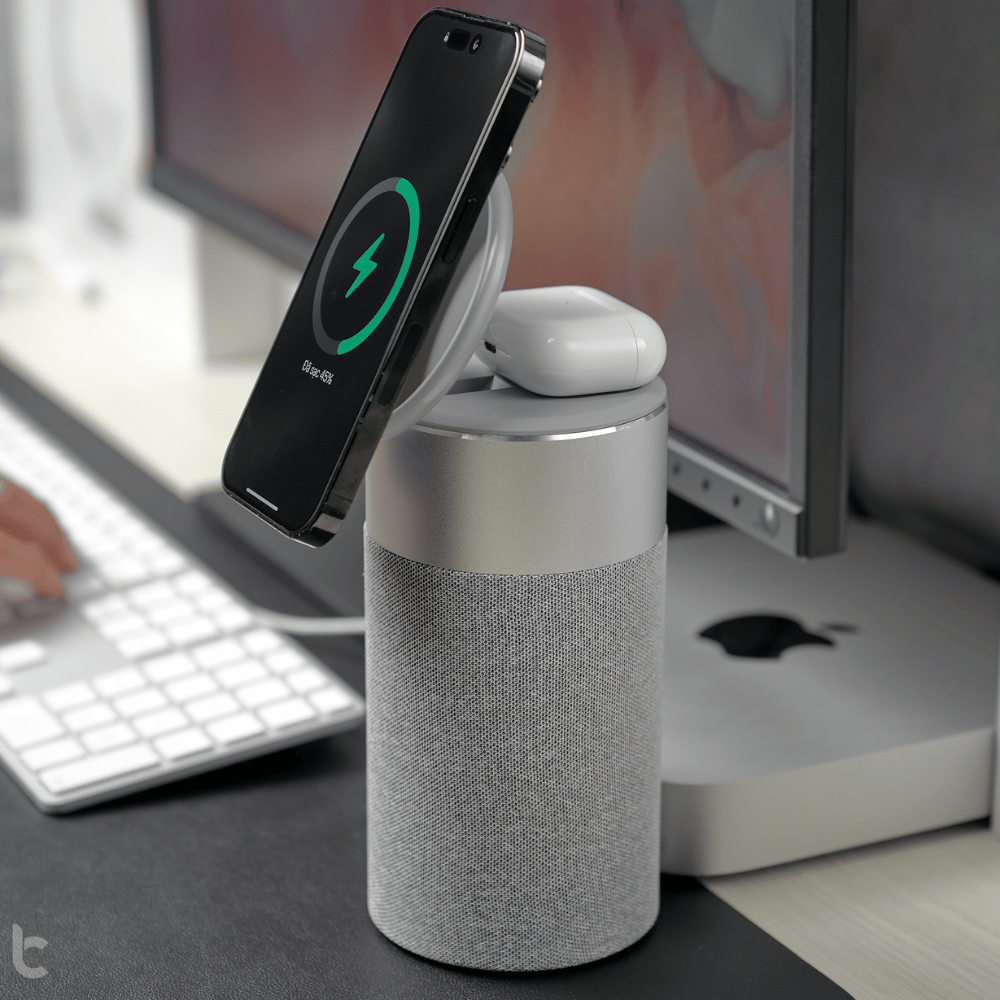 Loa Bluetooth WIWU Kiêm Sạc Không Dây 15W / Đèn Ngủ Cảm Ứng