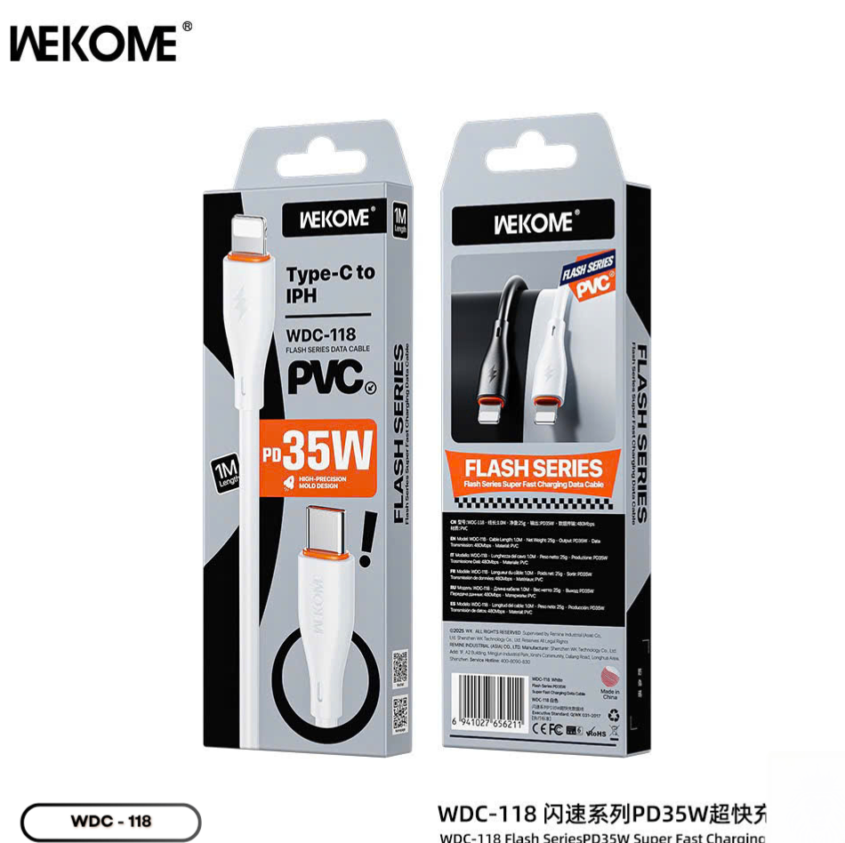 Cáp sạc nhanh WEKOME WDC-118 35W 