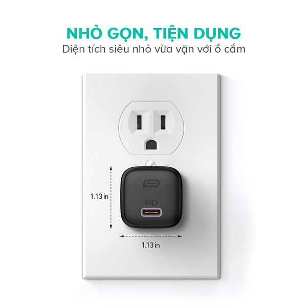 Củ sạc nhanh 20W Aukey Omnia OMNIA USB-C PD PA-B1