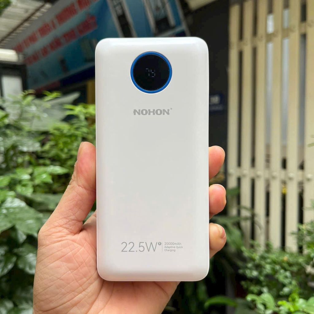Sạc dự phòng NOHON 20.000mAh – Sạc nhanh 22.5W PD3.0 QC3.0, màn hình LED
