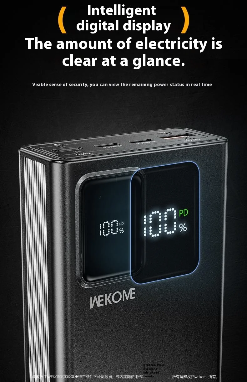 Sạc dự phòng WEKOME WP-94 20000mah 27W, kèm 2 dây