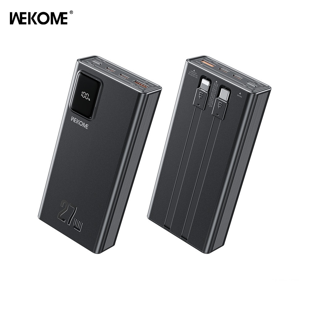 Sạc dự phòng WEKOME WP-94 20000mah 27W, kèm 2 dây