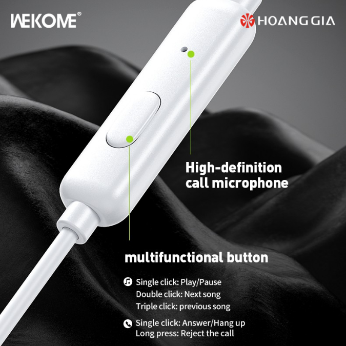 Tai nghe có dây WEKOME YB06 Type-C
