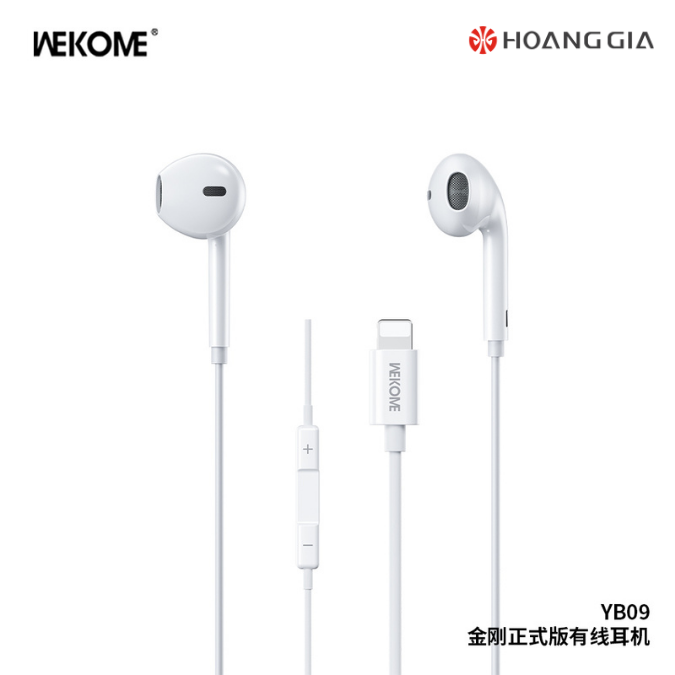 Tai nghe có dây WEKOME YB09 Lightning