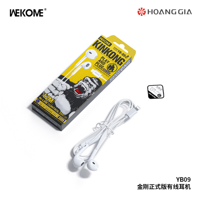 Tai nghe có dây WEKOME YB09 Lightning