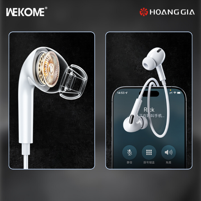 Tai nghe có dây WEKOME YB10 Lightning