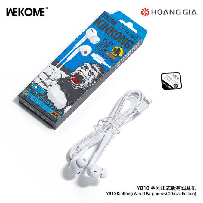 Tai nghe có dây WEKOME YB10 Lightning