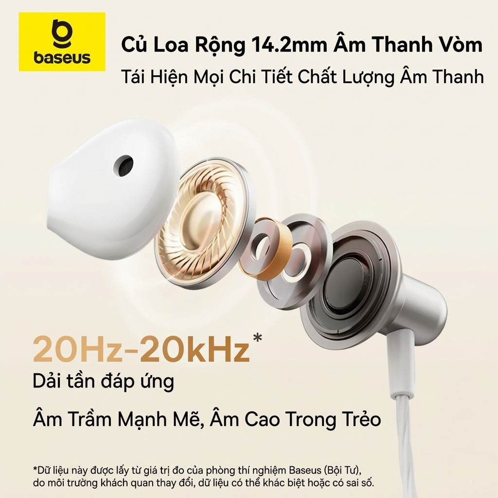 Tai nghe dây chân Type C BASEUS ANCOK - K1, có Mic thu âm, hát karaoke online