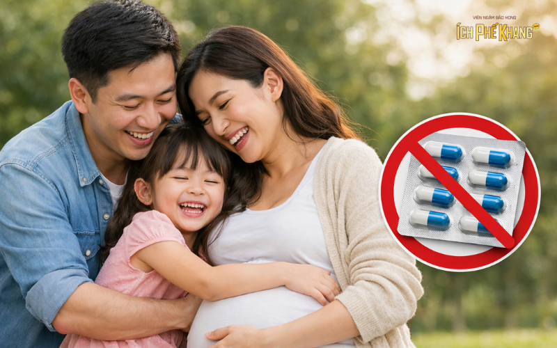 Mẹ bầu bị ho đau rát cổ họng: Cách chữa an toàn không dùng kháng sinh