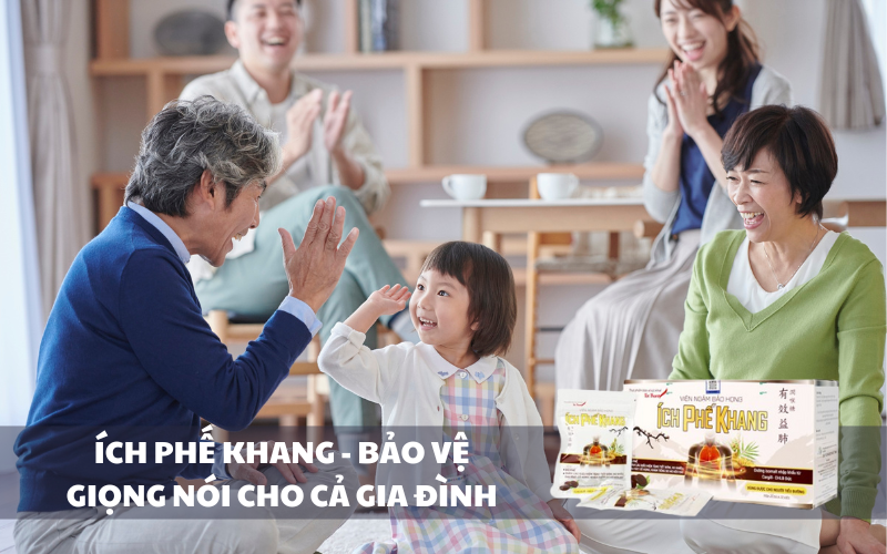 Ích Phế Khang giúp hỗ trợ làm dịu nhanh ho, đau rát họng, giảm ho, giảm khản tiếng do viêm phế quản