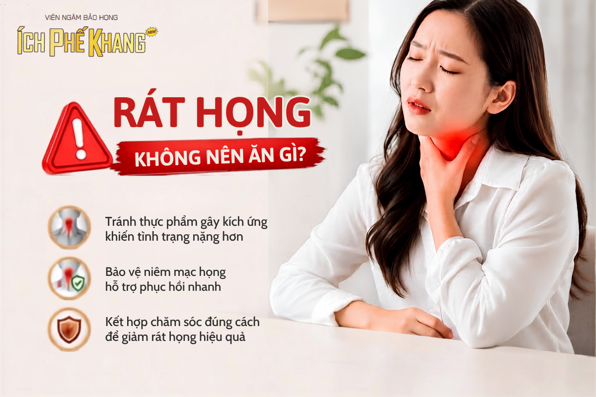 Rát họng không nên ăn gì? Top thực phẩm cần tránh để nhanh khỏi.