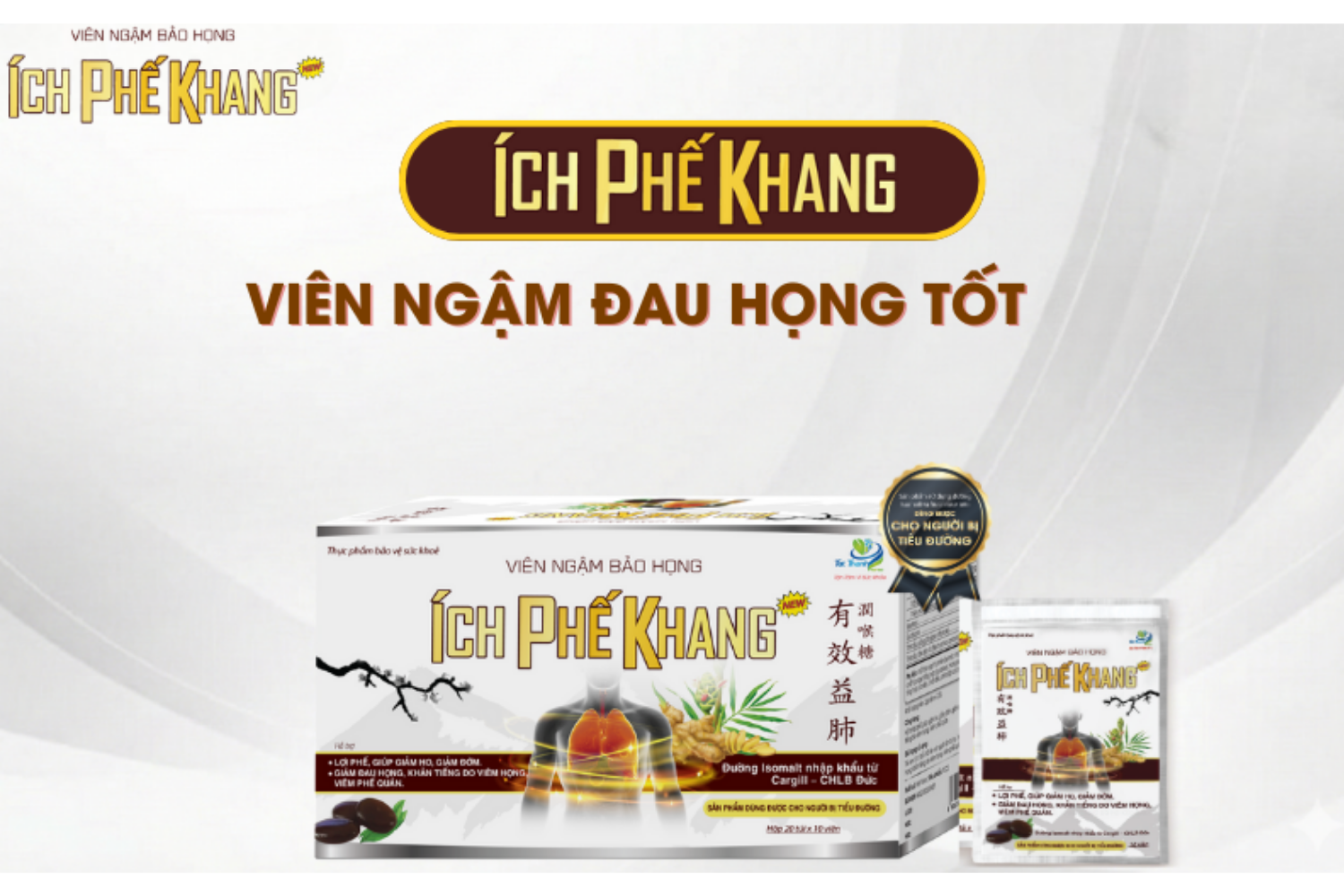 Viên ngậm đau họng tốt – Vì sao nên chọn Ích Phế Khang?
