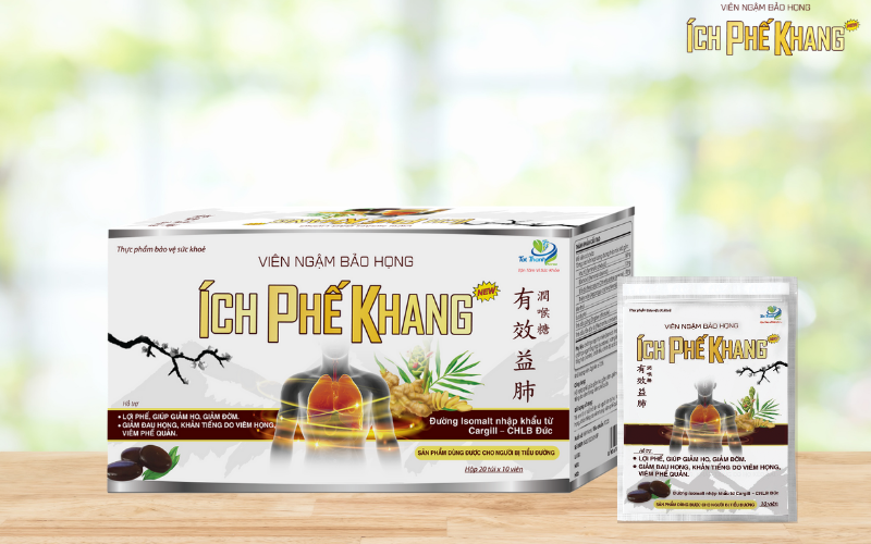 Viên ngậm bảo họng Ích Phế Khang - Giải pháp hỗ trợ giảm ho từ thiên nhiên