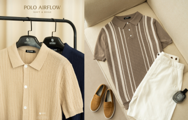 Airflow – Áo polo dệt kim thoáng mát cho ngày hè năng động