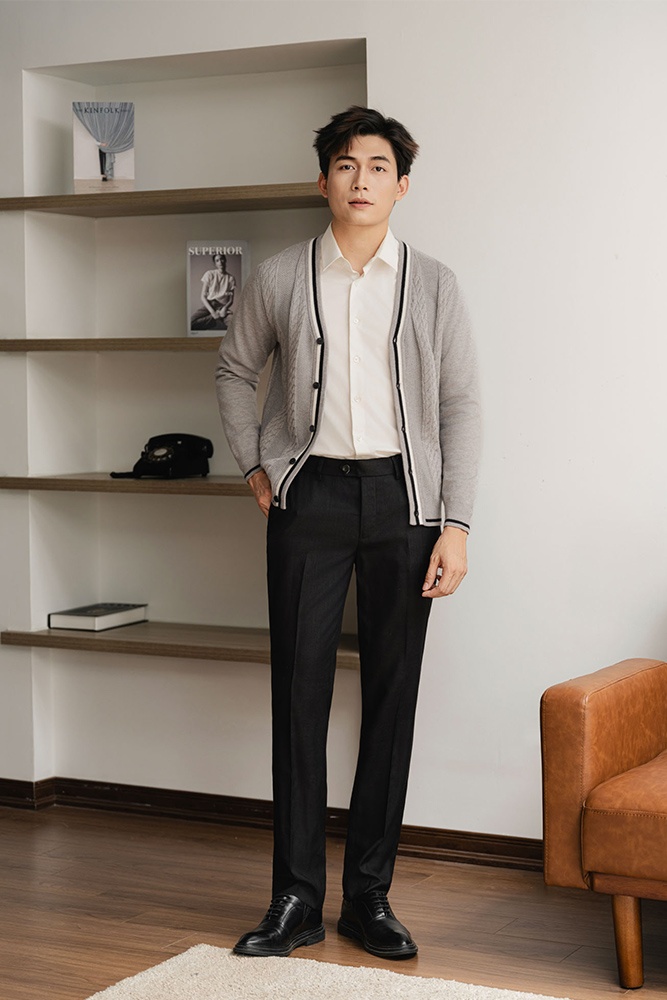 Áo Len Cardigan Herringbone ALD.277