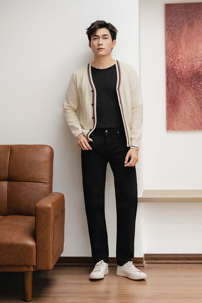 Áo Len Cardigan Herringbone ALD.276
