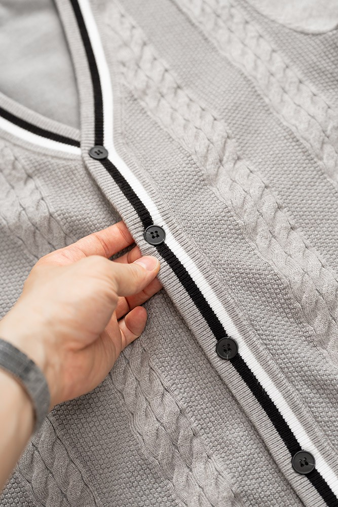Áo Len Cardigan Herringbone ALD.277