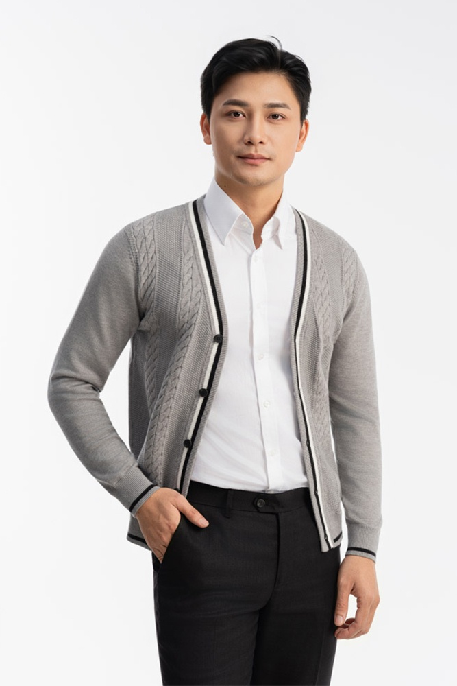 Áo Len Cardigan Herringbone ALD.277