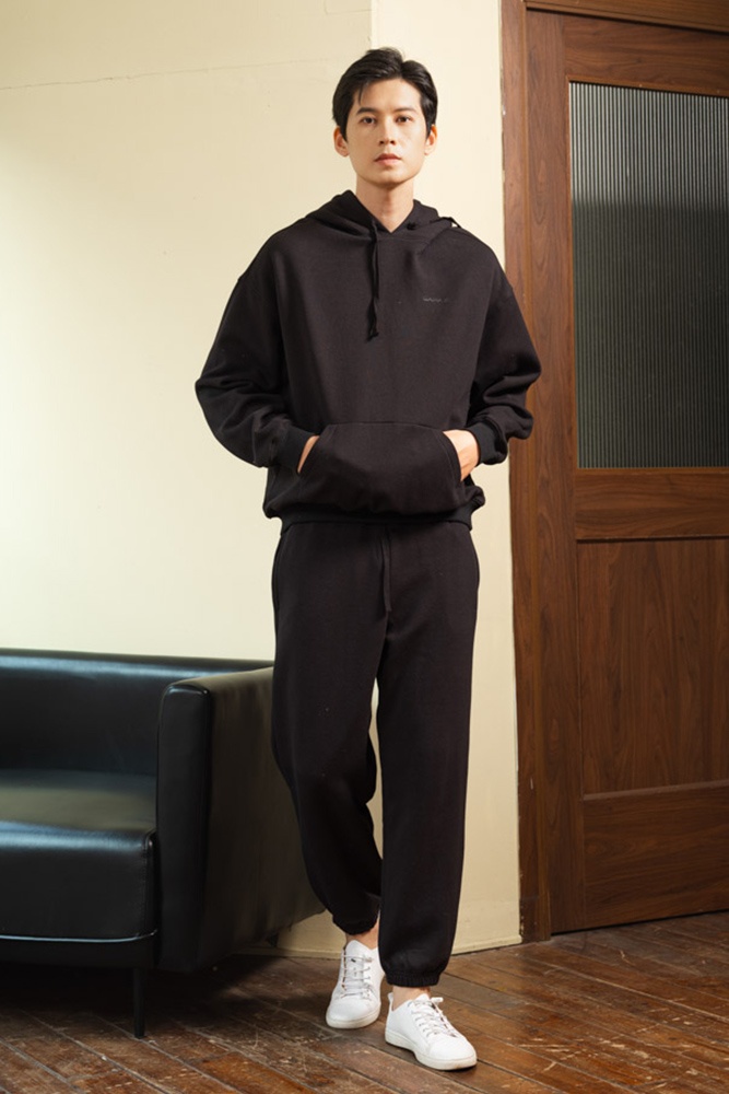 Bộ Nỉ Hoodie Đen GBN.002