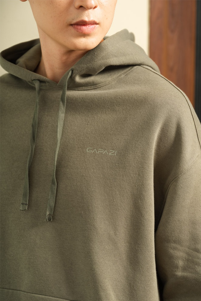 Bộ Nỉ Hoodie Xanh Rêu GBN.003