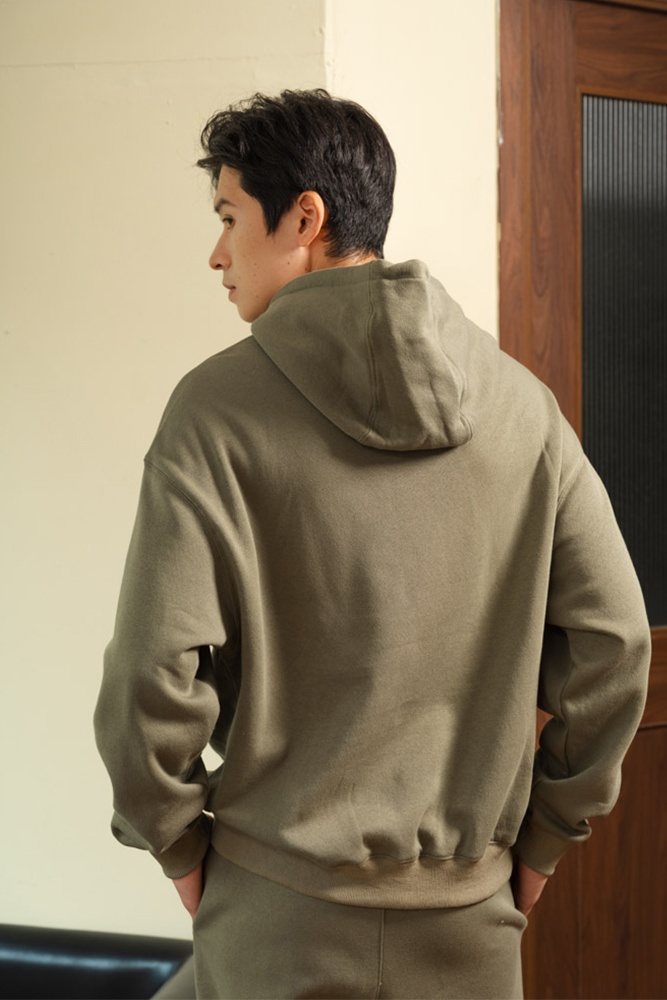 Bộ Nỉ Hoodie Xanh Rêu GBN.003