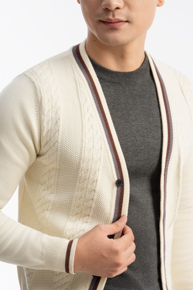 Áo Len Cardigan Herringbone ALD.276