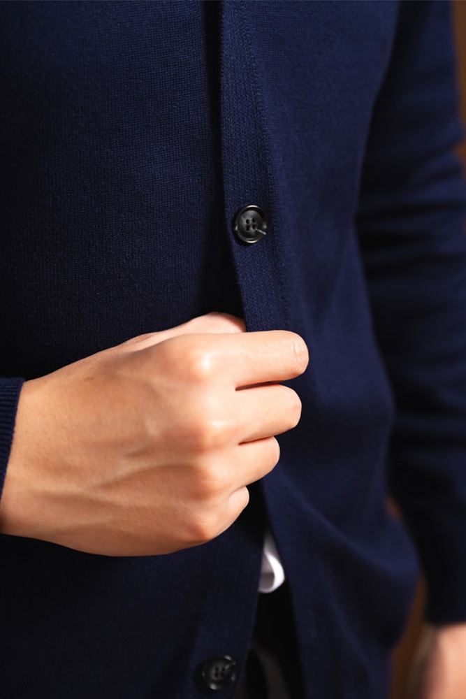 Áo Len Cardigan Tím Than ALD.267