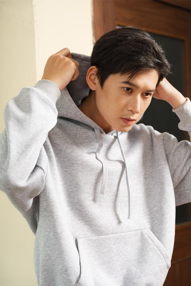 Bộ Nỉ Hoodie Ghi Nhạt GBN.004