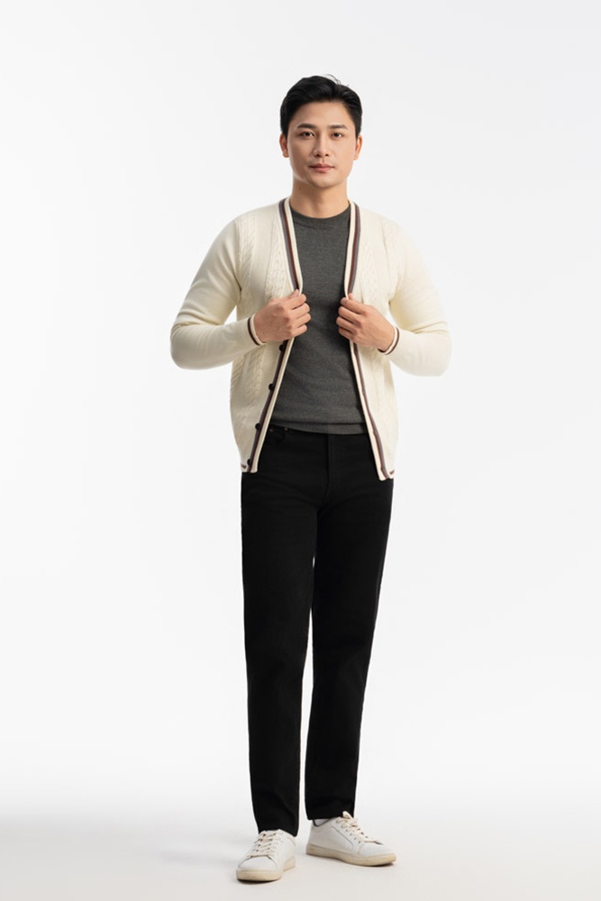 Áo Len Cardigan Herringbone ALD.276