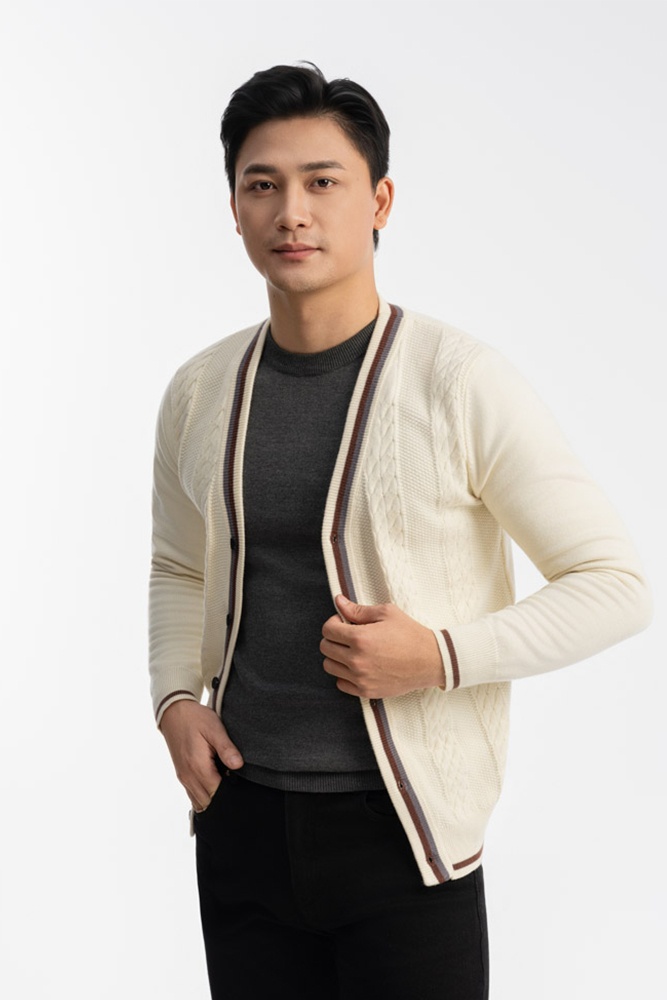 Áo Len Cardigan Herringbone ALD.276