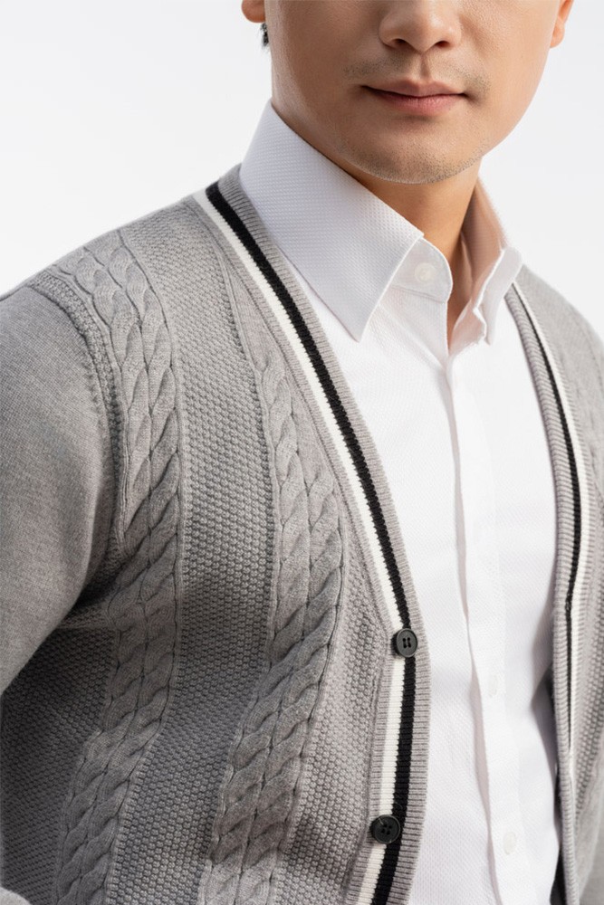 Áo Len Cardigan Herringbone ALD.277