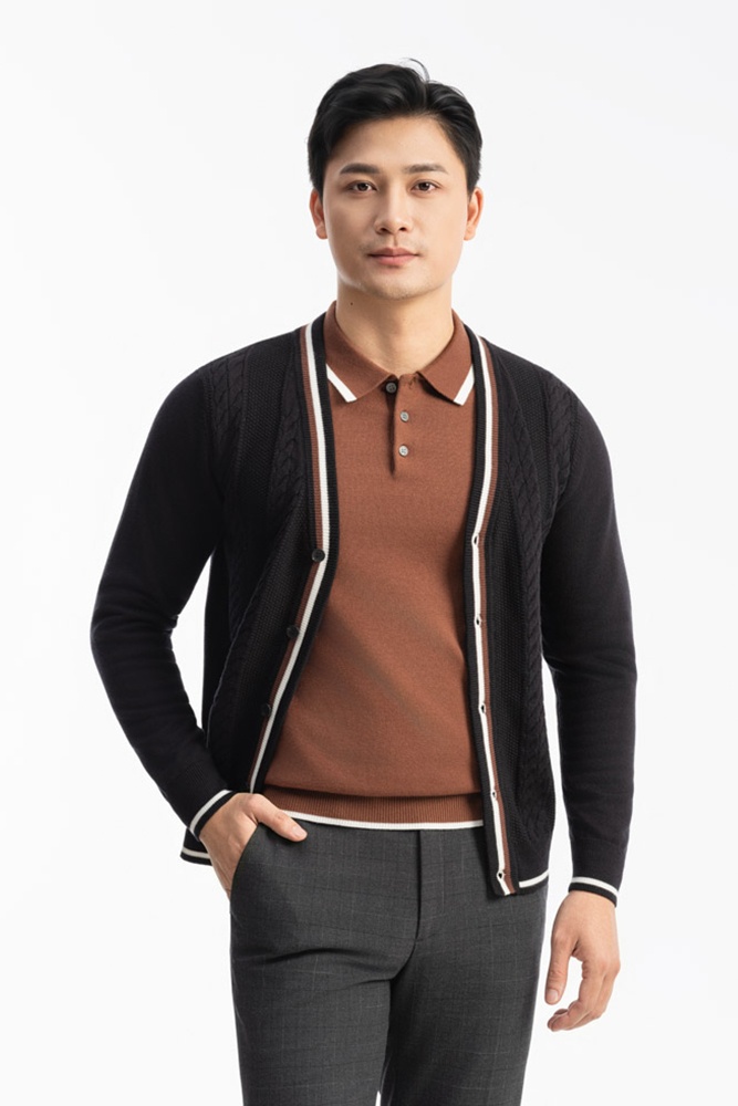 Áo Len Cardigan Herringbone ALD.275