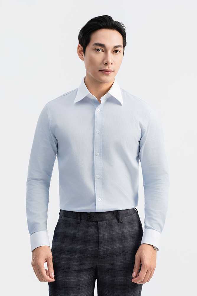 ELEGANT-Áo Sơ Mi Cotton SMD.1480