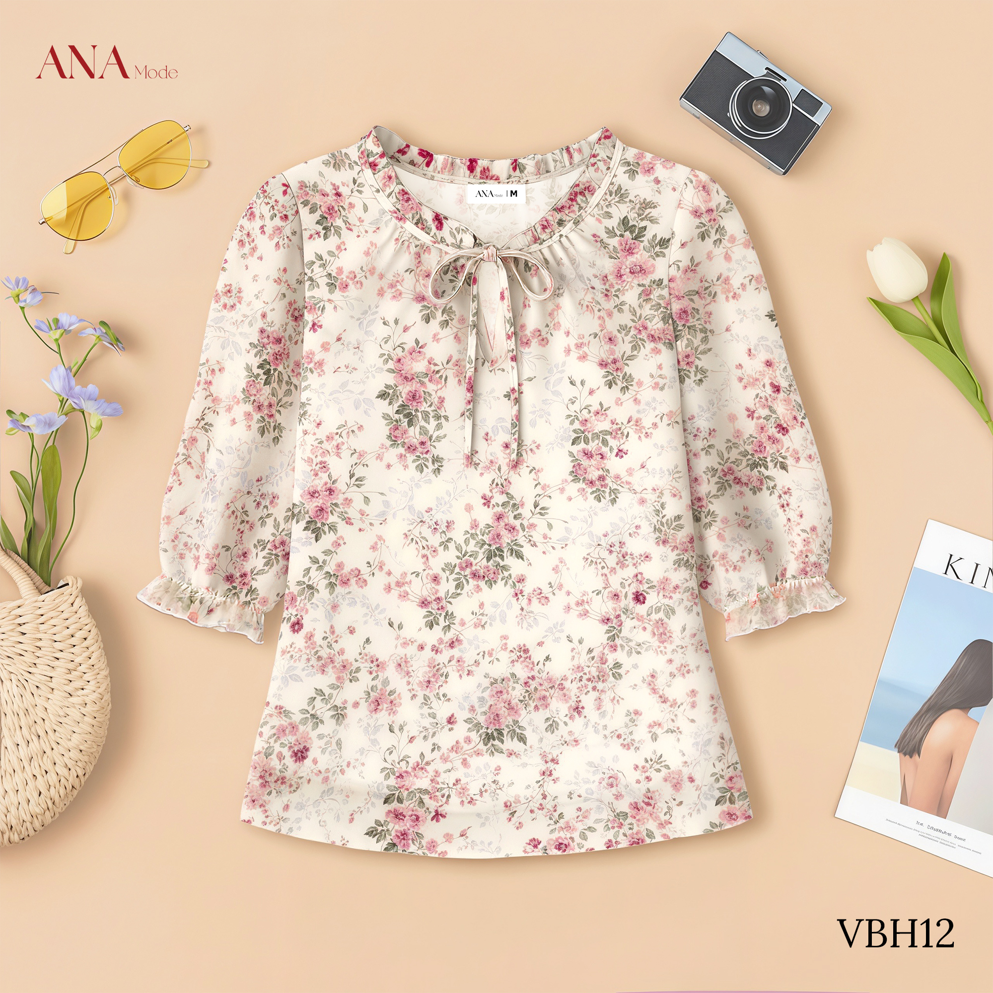 Áo Kiểu Voan Hàn Dịu Dàng AK25VBH12