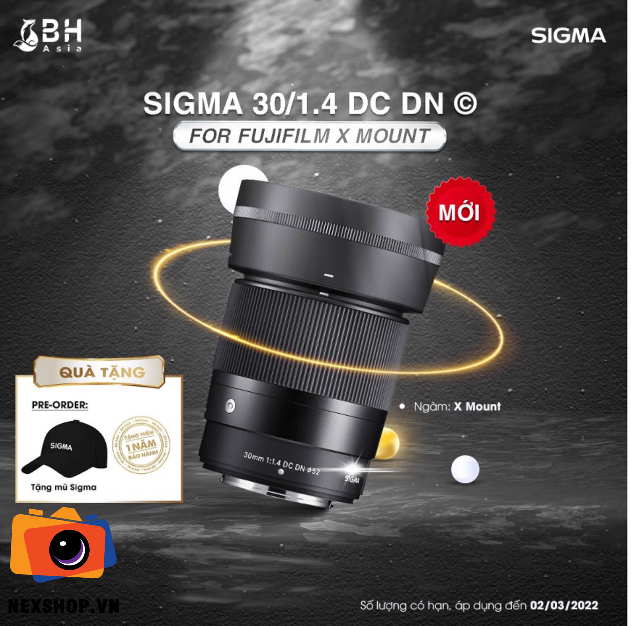 Sigma 30mm f/1.4 DC DN for Fuji X Mount Chính hãng