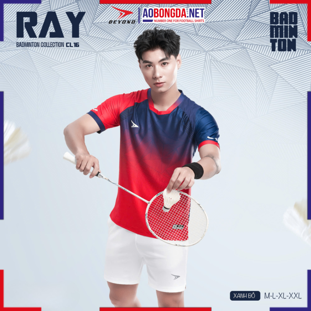 Áo Cầu Lông Beyono CL16 Nam - Xanh Đỏ - XXL