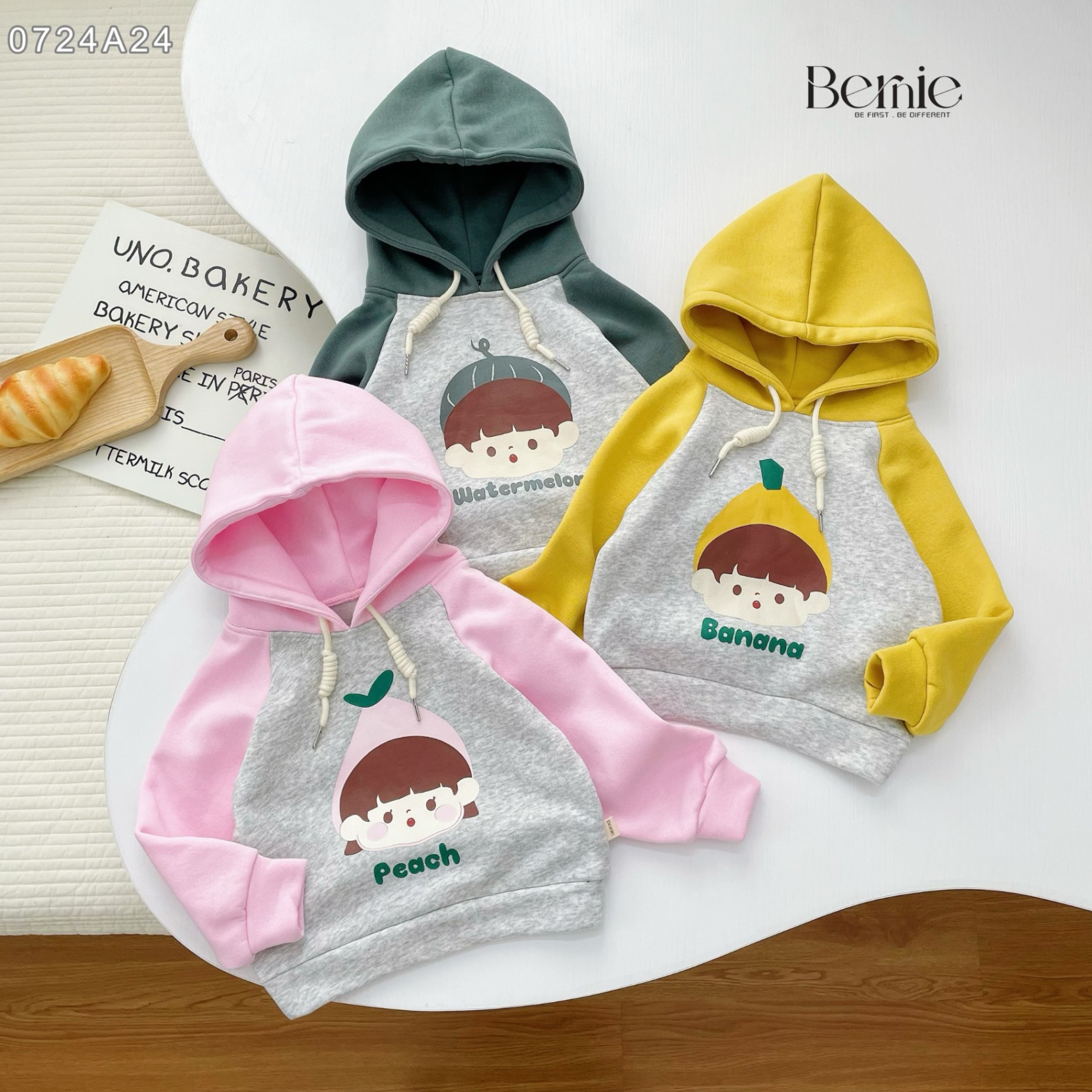 Áo hoodie trái cây (80-130)