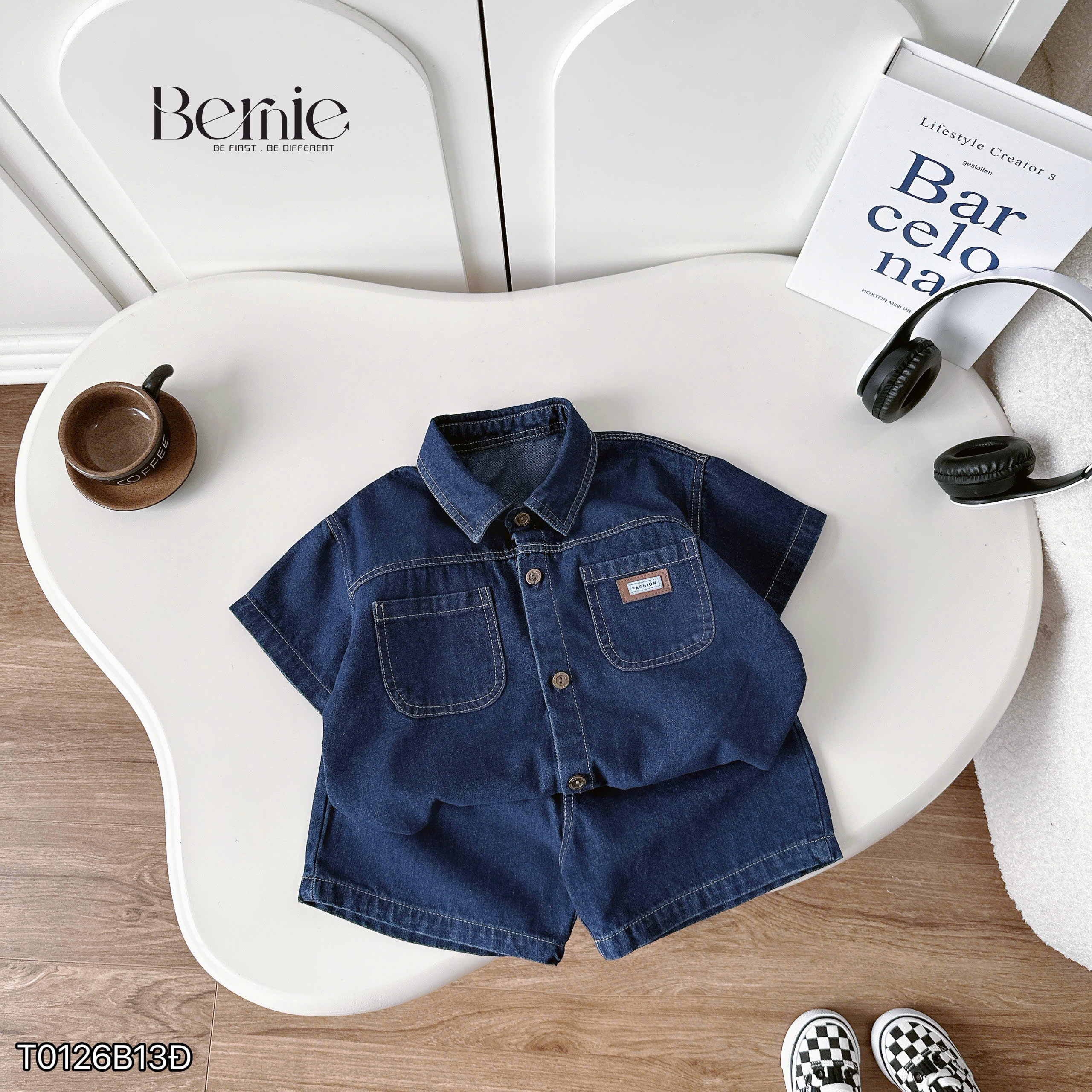 Bộ Denim phong cách ri7 (80-140)