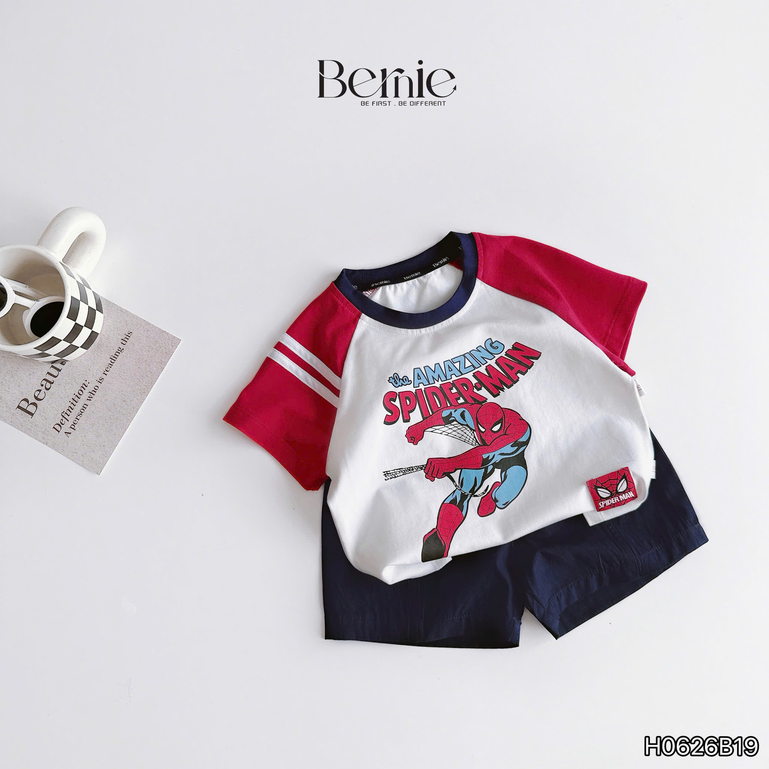 Bộ cộc ốp dây Spider - Man Active ri7 (80-140)