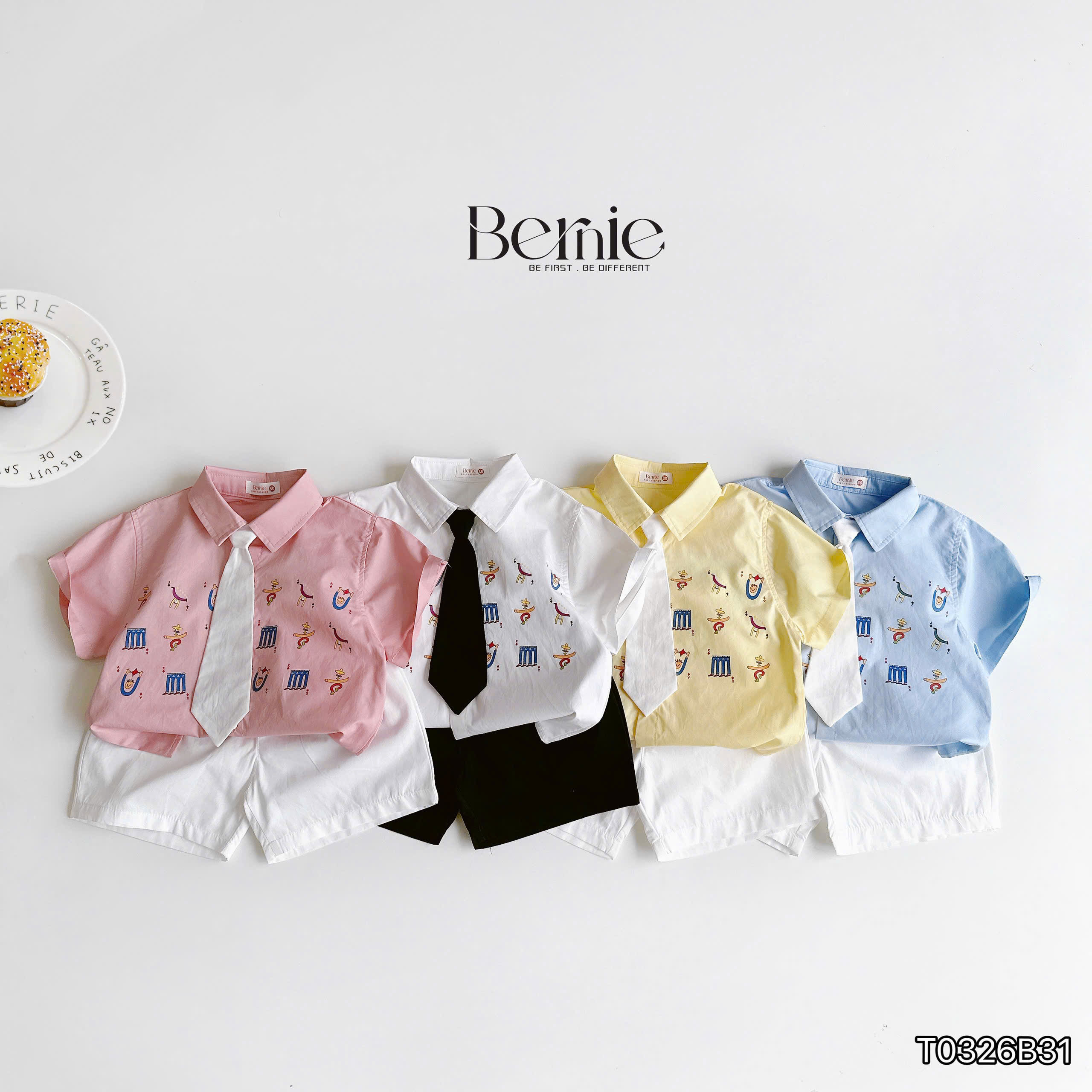 Bộ sơ mi Little Charm sắc màu ri7 (80-140)