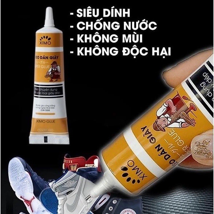 Keo dán giày thể thao siêu dính dùng nhiệt trong suốt không tổn thương da XIMO Super Glue KDG06