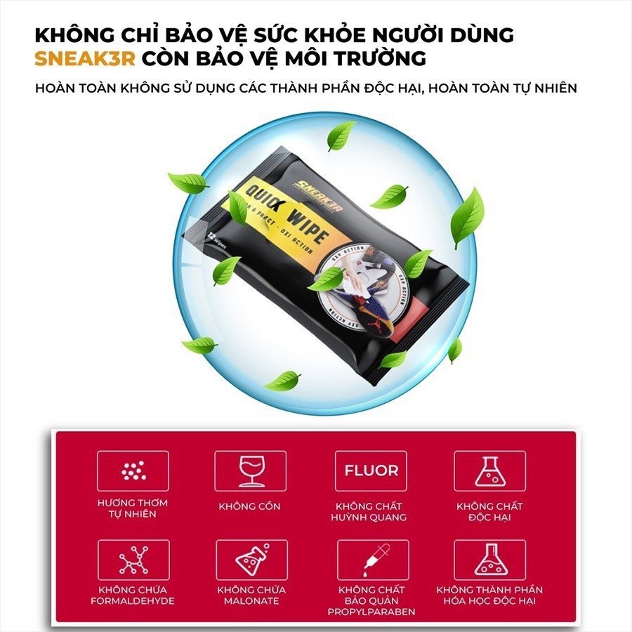Khăn lau sạch giày nhanh XIMO Quick Wipe Sneak3r