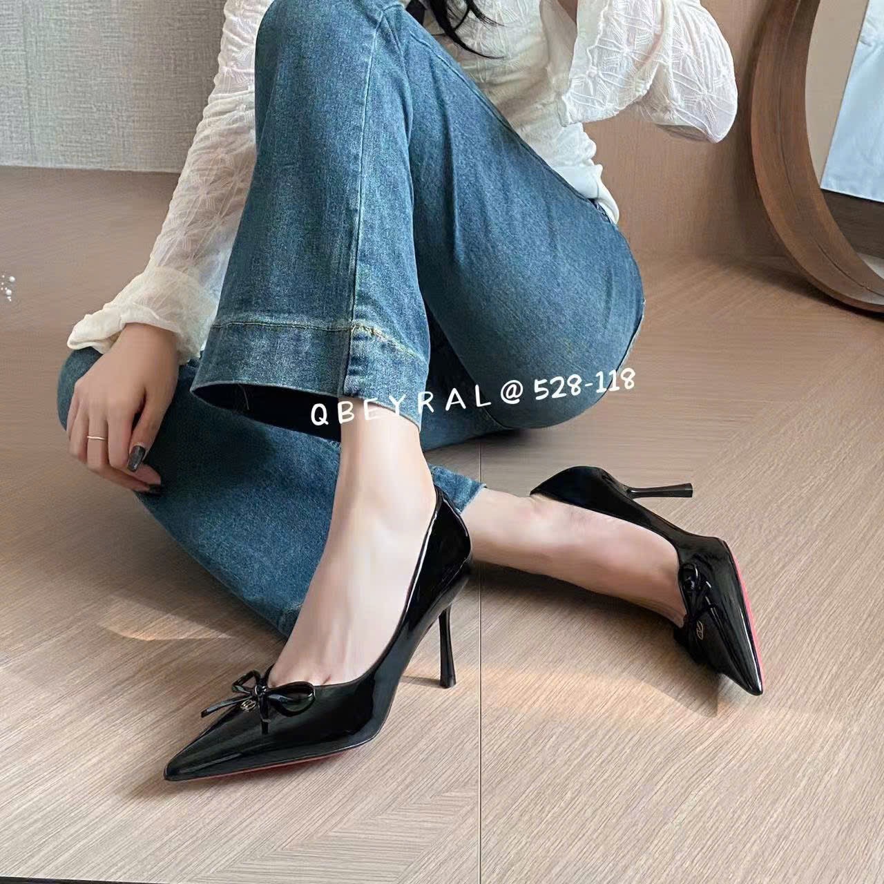 Giày cao gót nữ 528-118.DEN
